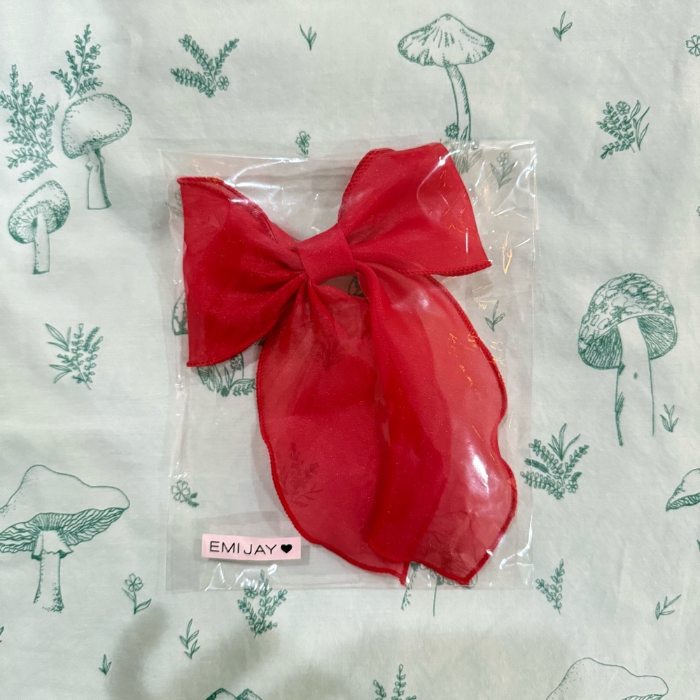 Emi Jay Bow Barette (Cherry Kiss)